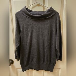 Talbots Charcoal Cowl Neck Sweater XL